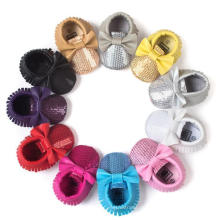 11 Farbe Baby Schuhe Bowknot &amp; Pailletten Anti-Rutsch-Infant Kleinkind Mokassins